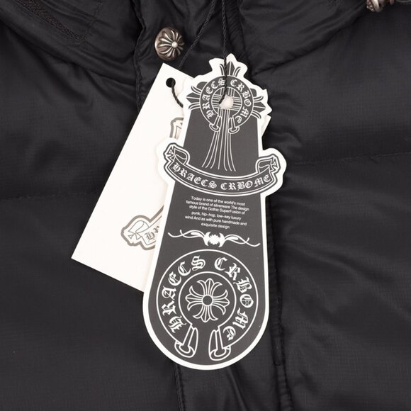 Chrome Hearts Black Wind Pink Cross Patch Hooded Down Jacket - Picture 5 of 9